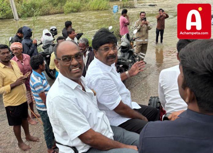 వరద ముంపు ప్రాంతాలకు ట్రాక్టర్పై ఎమ్మెల్యే వంశీకృష్ణ: మర్లపాడు తండాలో పర్యటన