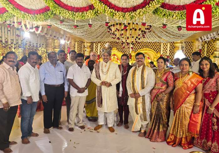 వివాహ వేడుకలో పాల్గొన్న ఎమ్మెల్యే వంశీకృష్ణ: నూతన వధూవరులను ఆశీర్వదించిన టీపీసీసీ ఉపాధ్యక్ష