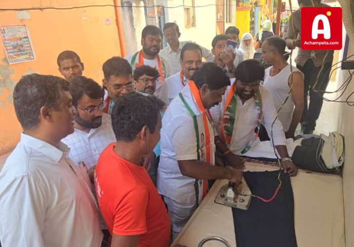 బట్టలు ఇస్త్రీ చేస్తూ వినూత్న ప్రచారం: జూబ్లీహిల్స్ ఎన్నికల్లో ఎమ్మెల్యే వంశీకృష్ణ ప్రచార హో