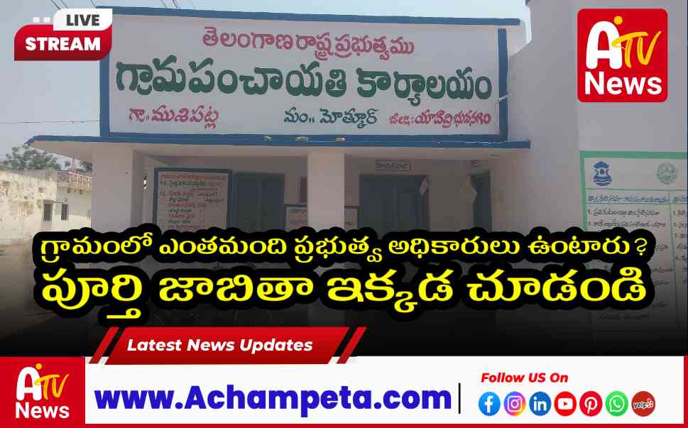 గ్రామంలో ఎంతమంది ప్రభుత్వ అధికారులు ఉంటారు? పూర్తి జాబితా ఇక్కడ చూడండి