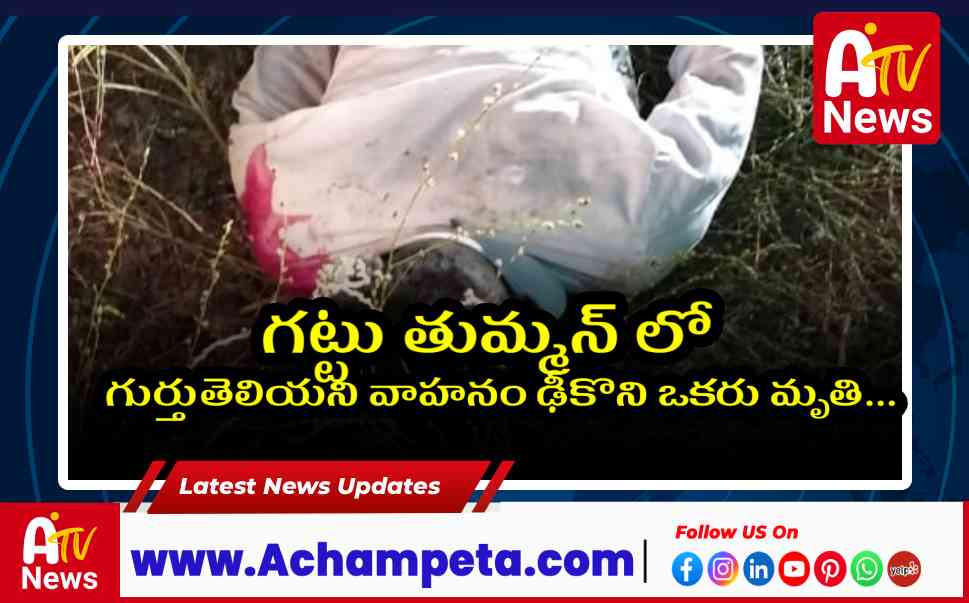 గట్టు తుమ్మన్ లో : గుర్తుతెలియని వాహనం ఢీకొని ఒకరు మృతి...