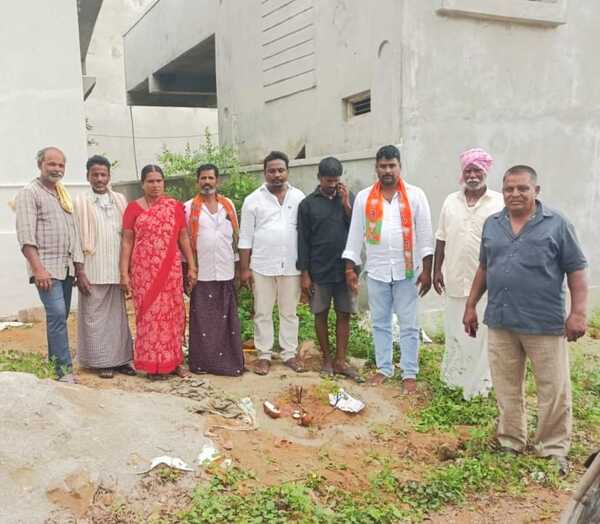 కోమటికుంట గ్రామంలో బీజేపీ జెండా దిమ్మే భూమి పూజ..