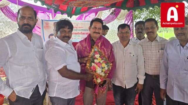 అమ్రాబాద్ పర్యటనకు విచ్చేసిన ఆయుర్వేద్ ఆఫీసర్లకు స్వాగతం పలికిన అచ్చంపేట MLA డాక్టర్ వంశీకృష్