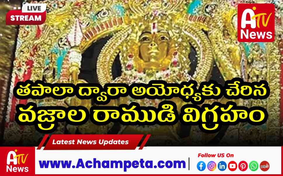 తపాలా ద్వారా అయోధ్యకు చేరిన వజ్రాల రాముడి విగ్రహం
